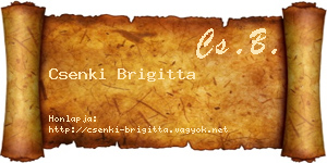 Csenki Brigitta névjegykártya
